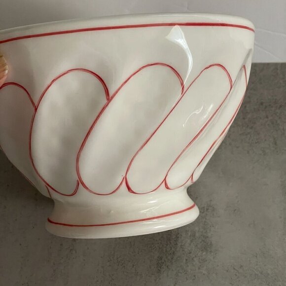 Anthropologie X Molly Hatch Snowflake Swirl Holiday 4" Soup Cereal Latte Bowl - Picture 4 of 6